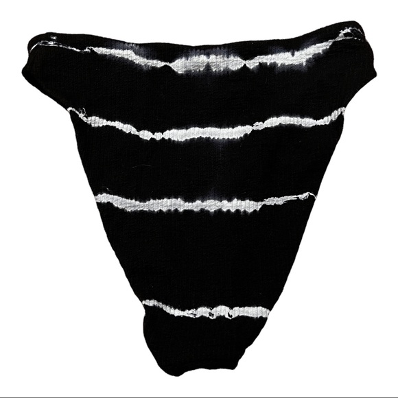 Becca Black White Tie Dye Iconic High Waist Bikini Bottoms NWOT (M) - Picture 6 of 10